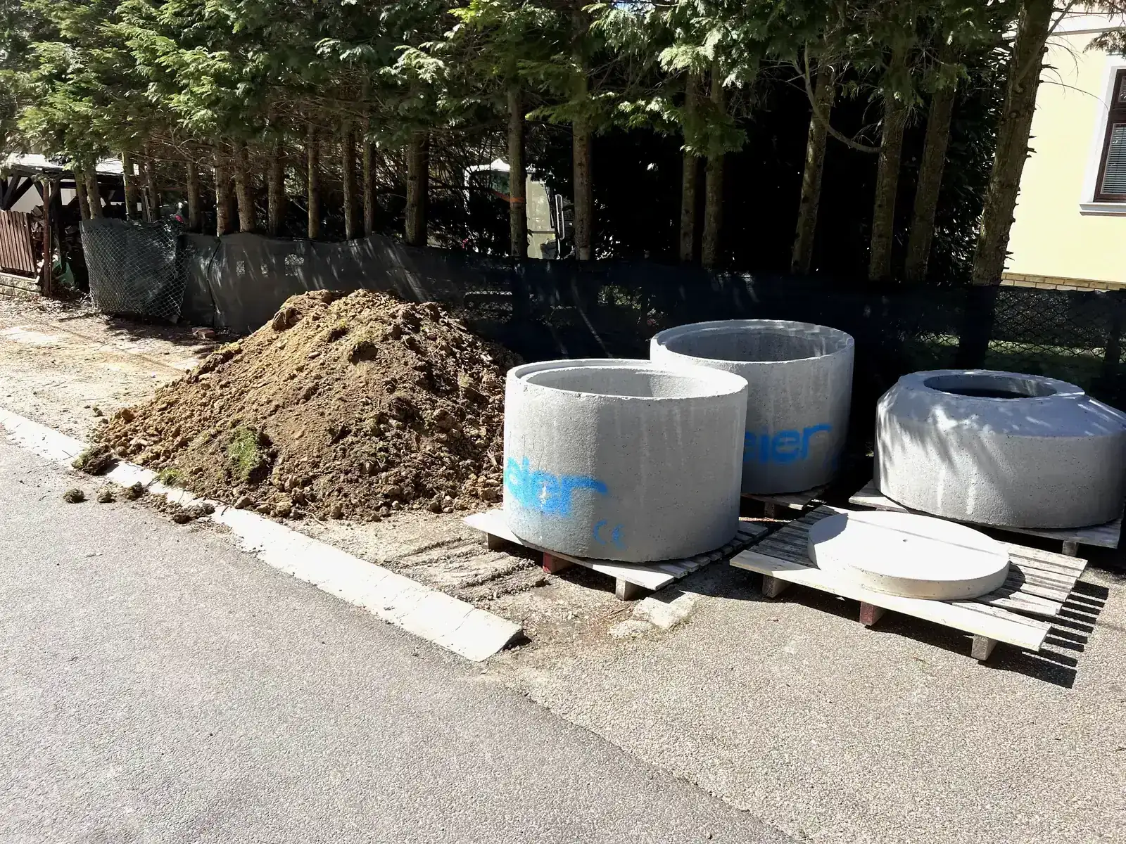 Kútgyűrű lerakás